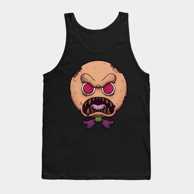 Evil Gingerbread Man Face Tank Top by TheMaskedTooner